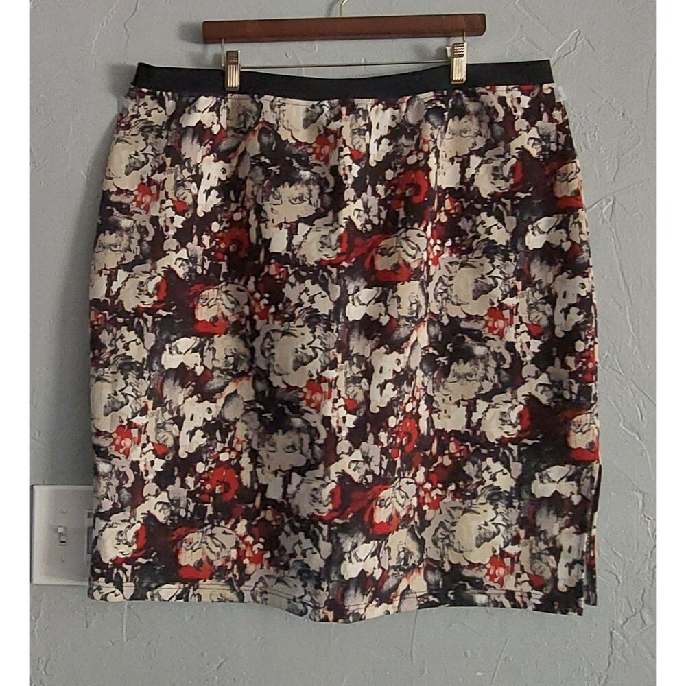 Modamix Skirts Women's Plus 2X Paisley, Elastic Waist, 40 Inch Waist, 20.5 Inch - Picture 4 of 6